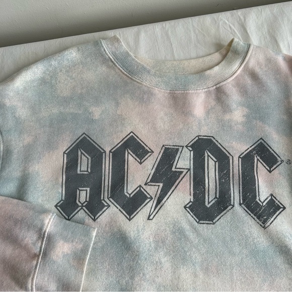 AC/DC Tie Dye Crew Neck Band Sweatshirt - Picture 3 of 11